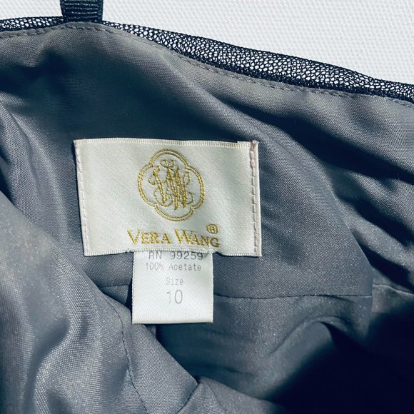 Unique 90s Vera Wang Black Tulle and Taffeta Gown - Picture 8 of 8